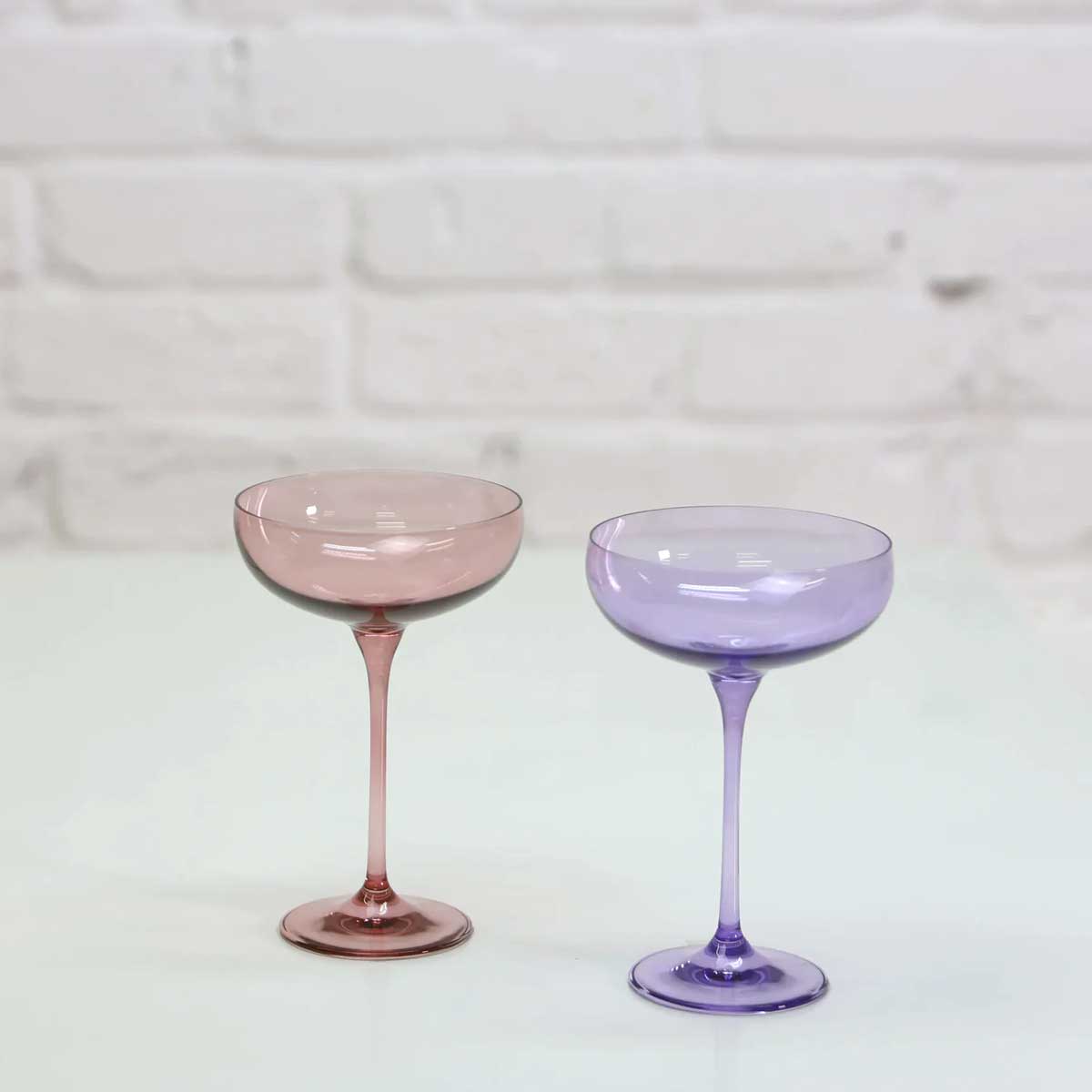 Coloured Champagne Coupe, Combination Set of 2, Melodrama