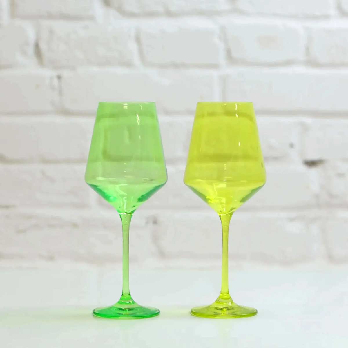 Coloured Wine Glass, Combination Set of 2, Psychoactive