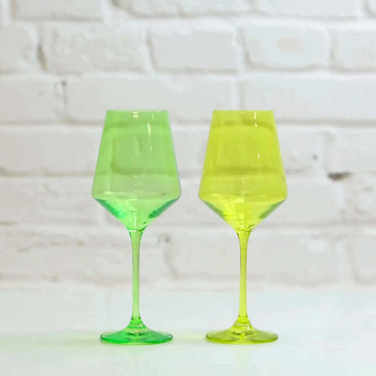 Coloured Wine Glass, Combination Set of 2, Psychoactive