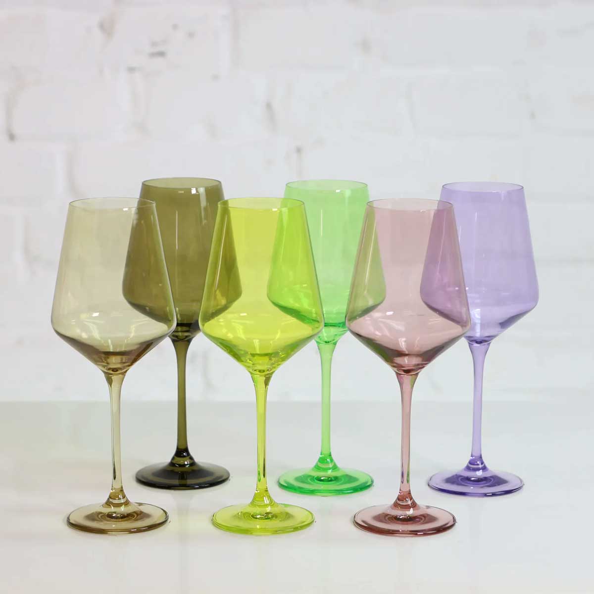 Coloured Wine Glass, Combination Set of 6, Heirloom Collection