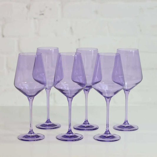 Coloured Wine Glass, Set of 6 Pieces, Violet Thirst